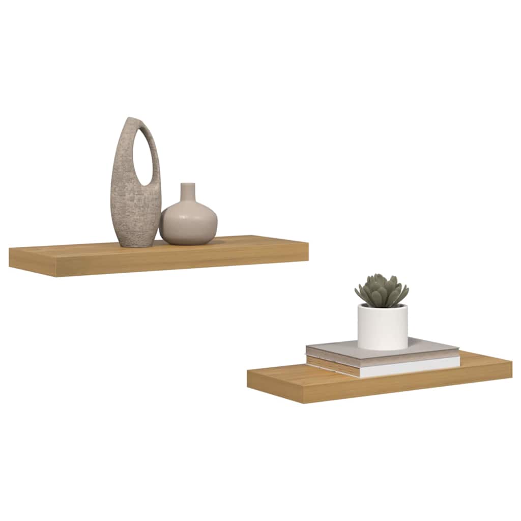 Scaffale da parete 2 pcs Marrone 60 x 23 x 4 cm