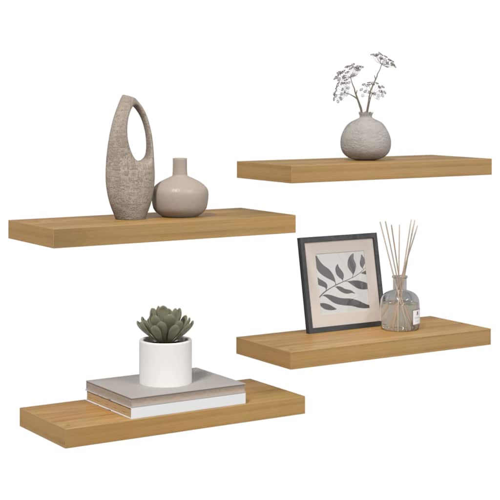 Scaffale da parete 4 pcs Marrone 60 x 23 x 4 cm
