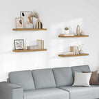 Scaffale da parete 4 pcs Marrone 90 x 23,5 x 4 cm