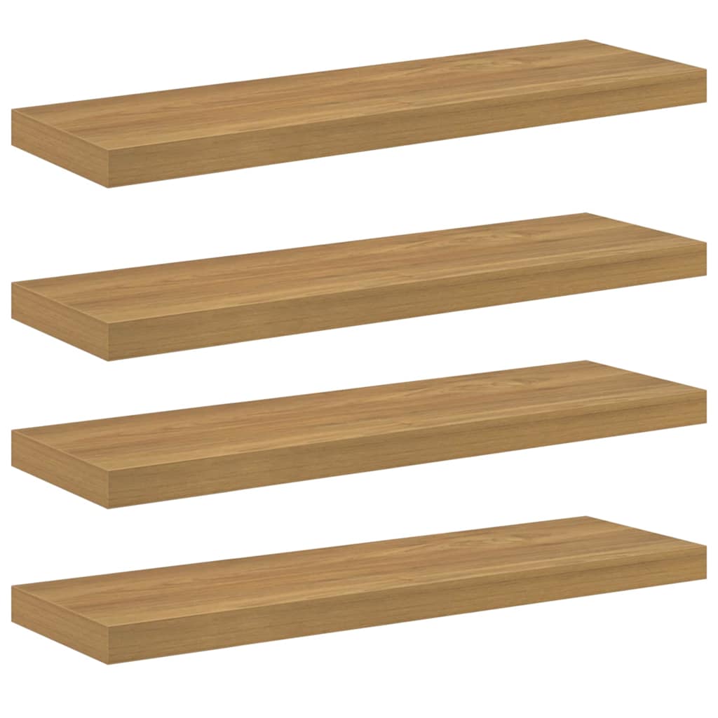 Scaffale da parete 4 pcs Marrone 90 x 23,5 x 4 cm