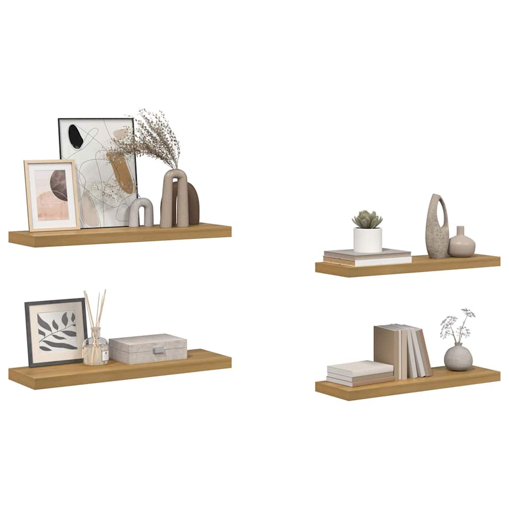 Scaffale da parete 4 pcs Marrone 90 x 23,5 x 4 cm