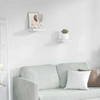 Scaffale da parete 2 pcs Marmo Bianco 23 x 23,5 x 4 cm