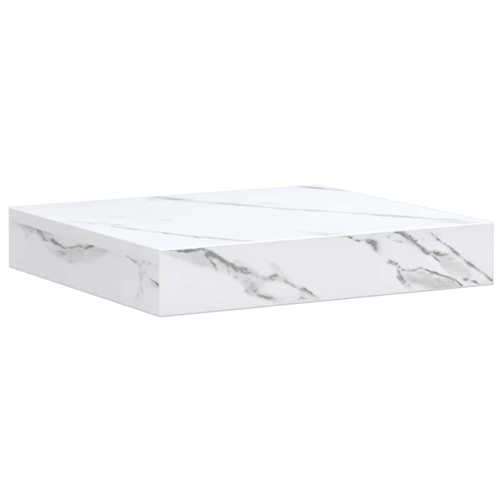Scaffale da parete 4 pcs Marmo Bianco 23 x 23,5 x 4 cm