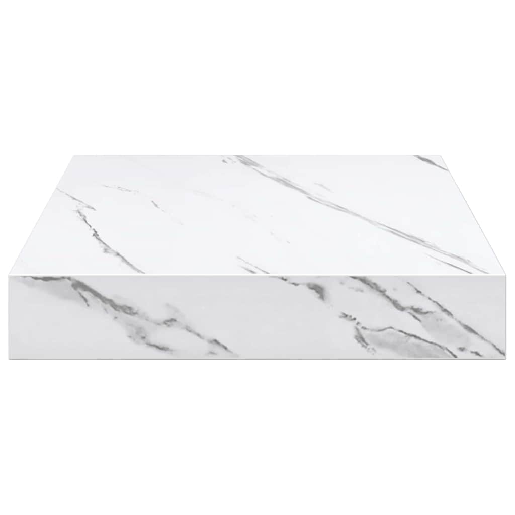 Scaffale da parete 4 pcs Marmo Bianco 23 x 23,5 x 4 cm