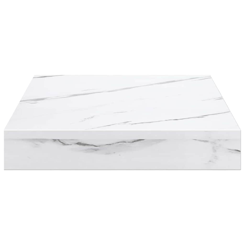 Scaffale da parete 4 pcs Marmo Bianco 23 x 23,5 x 4 cm