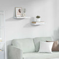 Scaffale da parete 2 pcs Marmo Bianco 40 x 23,5 x 4 cm