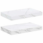 Scaffale da parete 2 pcs Marmo Bianco 40 x 23,5 x 4 cm