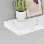 Scaffale da parete 4 pcs Marmo Bianco 40 x 23,5 x 4 cm