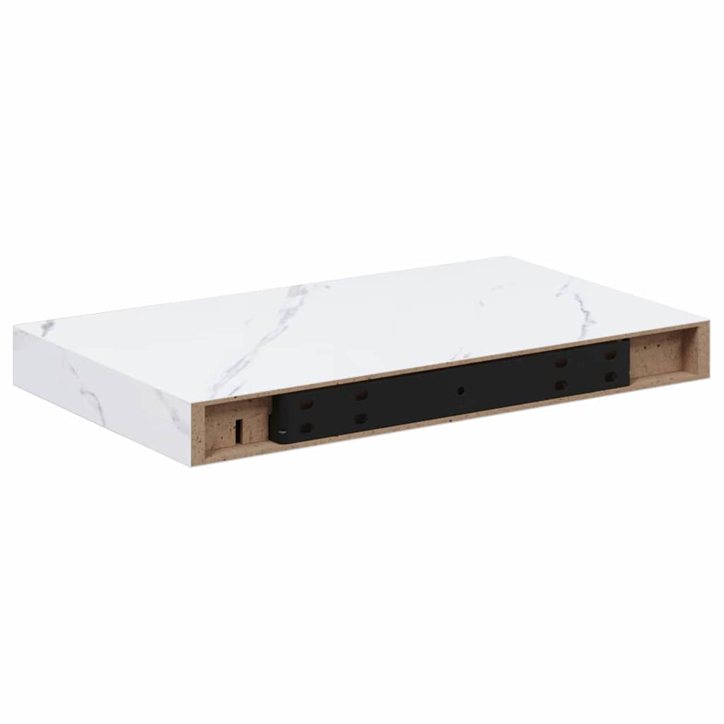 Scaffale da parete 4 pcs Marmo Bianco 40 x 23,5 x 4 cm