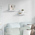 Scaffale da parete 2 pcs Marmo Bianco 50 x 23,5 x 4 cm