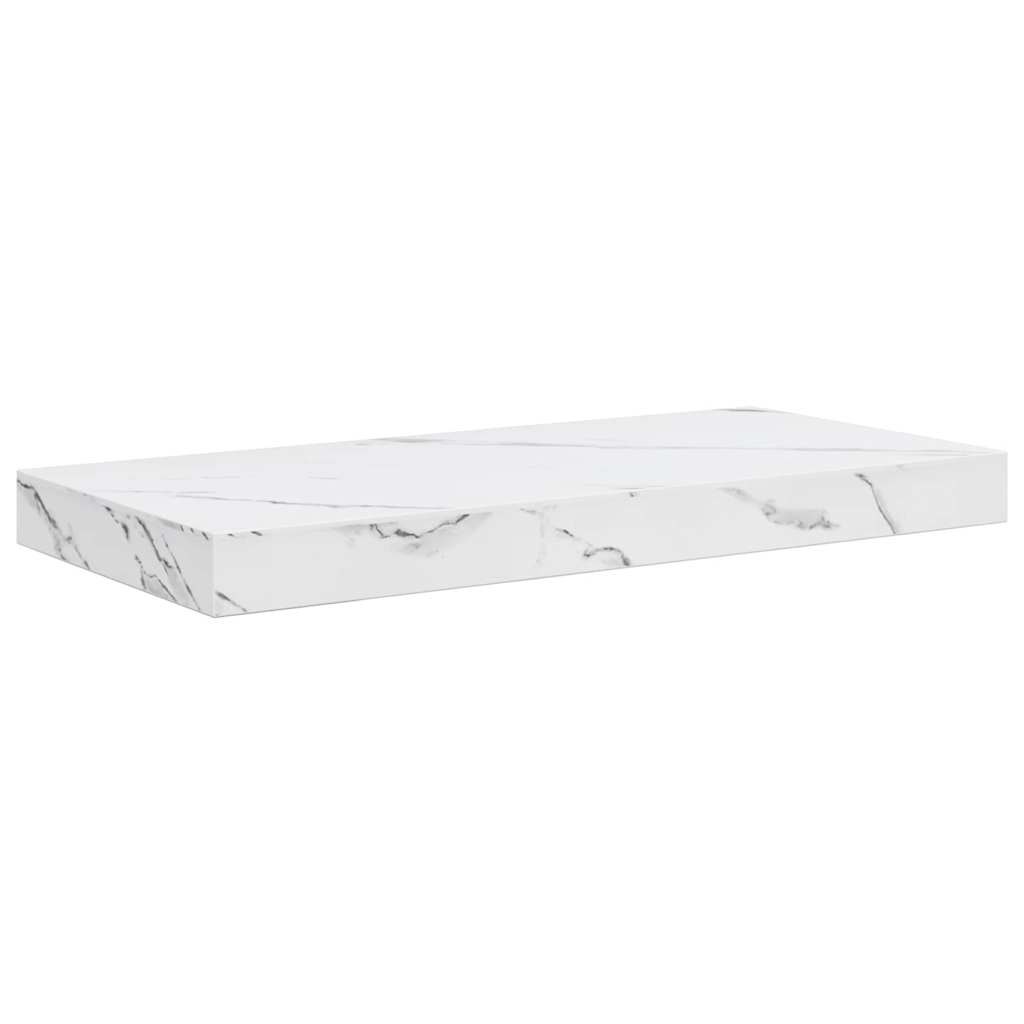 Scaffale da parete 2 pcs Marmo Bianco 50 x 23,5 x 4 cm