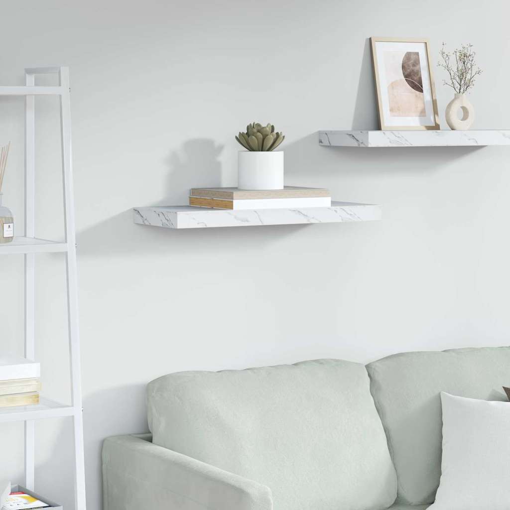Scaffale da parete Marmo Bianco 60 x 23 x 4 cm