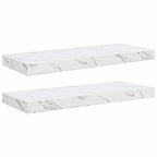 Scaffale da parete 2 pcs Marmo Bianco 60 x 23,5 x 4 cm