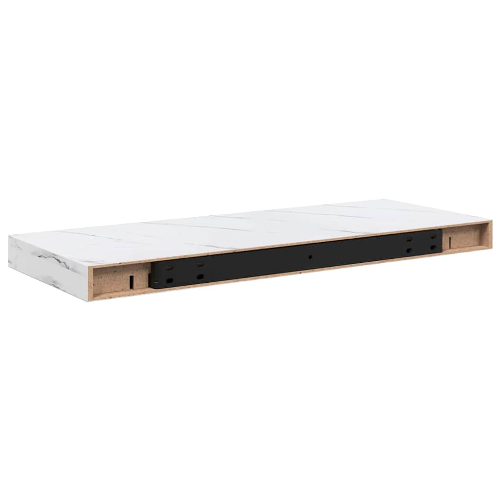Scaffale da parete 2 pcs Marmo Bianco 60 x 23,5 x 4 cm