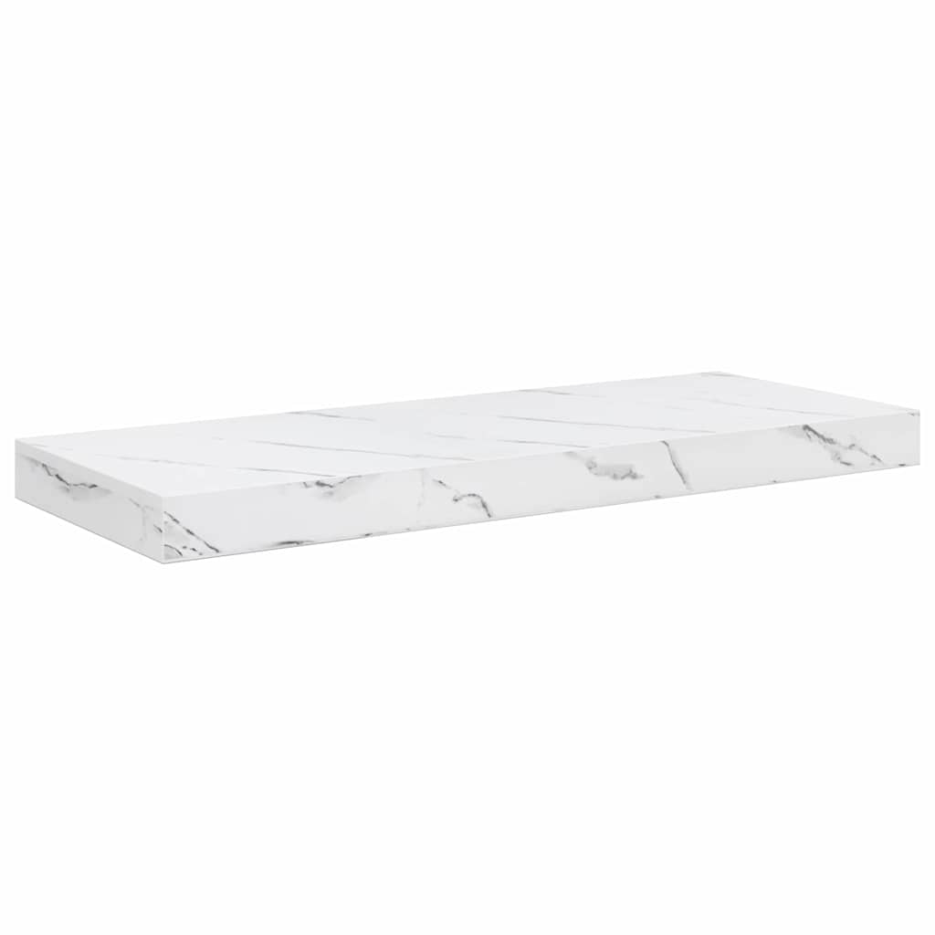 Scaffale da parete 4 pcs Marmo Bianco 60 x 23 x 4 cm