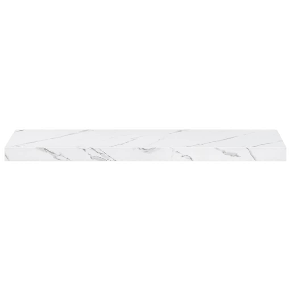 Scaffale da parete 2 pcs Marmo Bianco 80 x 23,5 x 4 cm