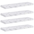 Scaffale da parete 4 pcs Marmo Bianco 80 x 23,5 x 4 cm