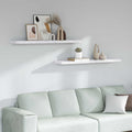 Scaffale da parete 2 pcs Marmo Bianco 120 x 23,5 x 4 cm