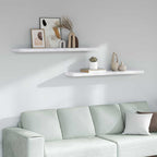 Scaffale da parete 2 pcs Marmo Bianco 120 x 23,5 x 4 cm
