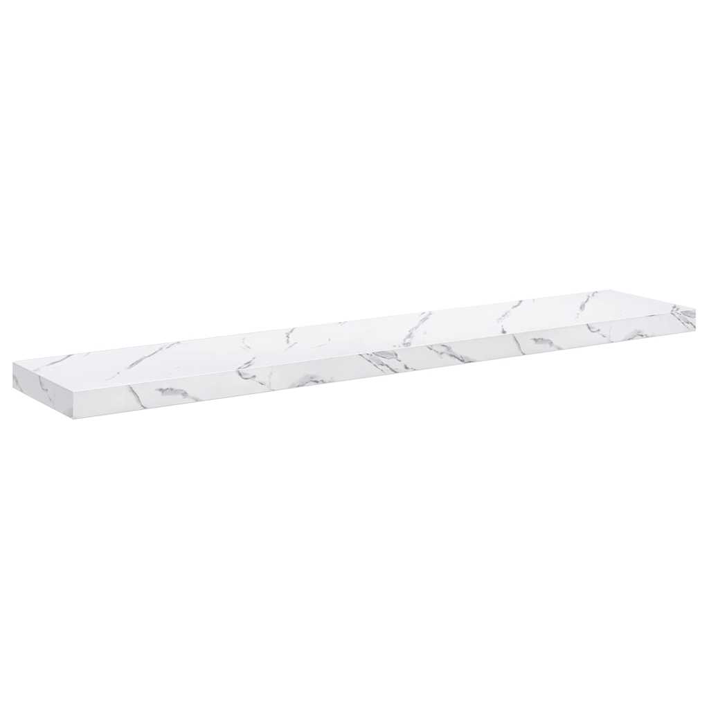 Scaffale da parete 2 pcs Marmo Bianco 120 x 23,5 x 4 cm