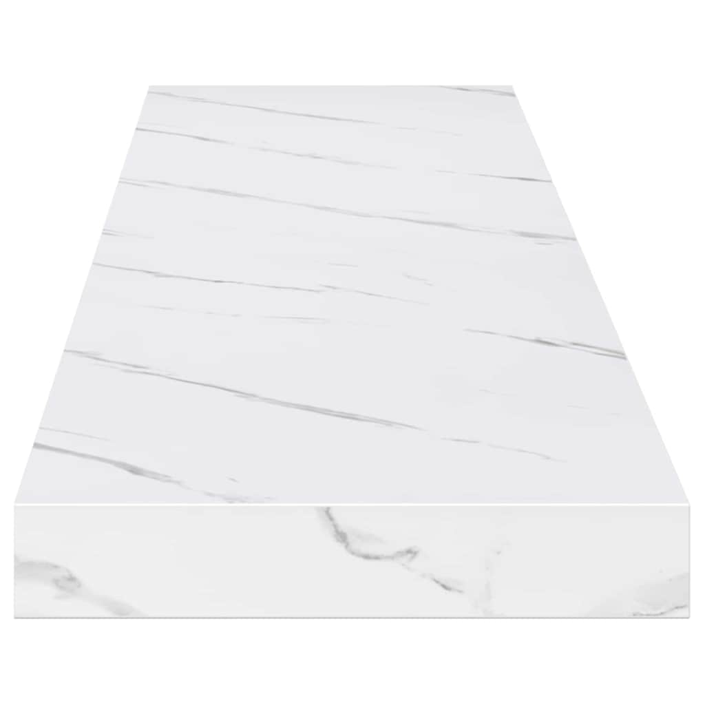 Scaffale da parete 2 pcs Marmo Bianco 120 x 23,5 x 4 cm