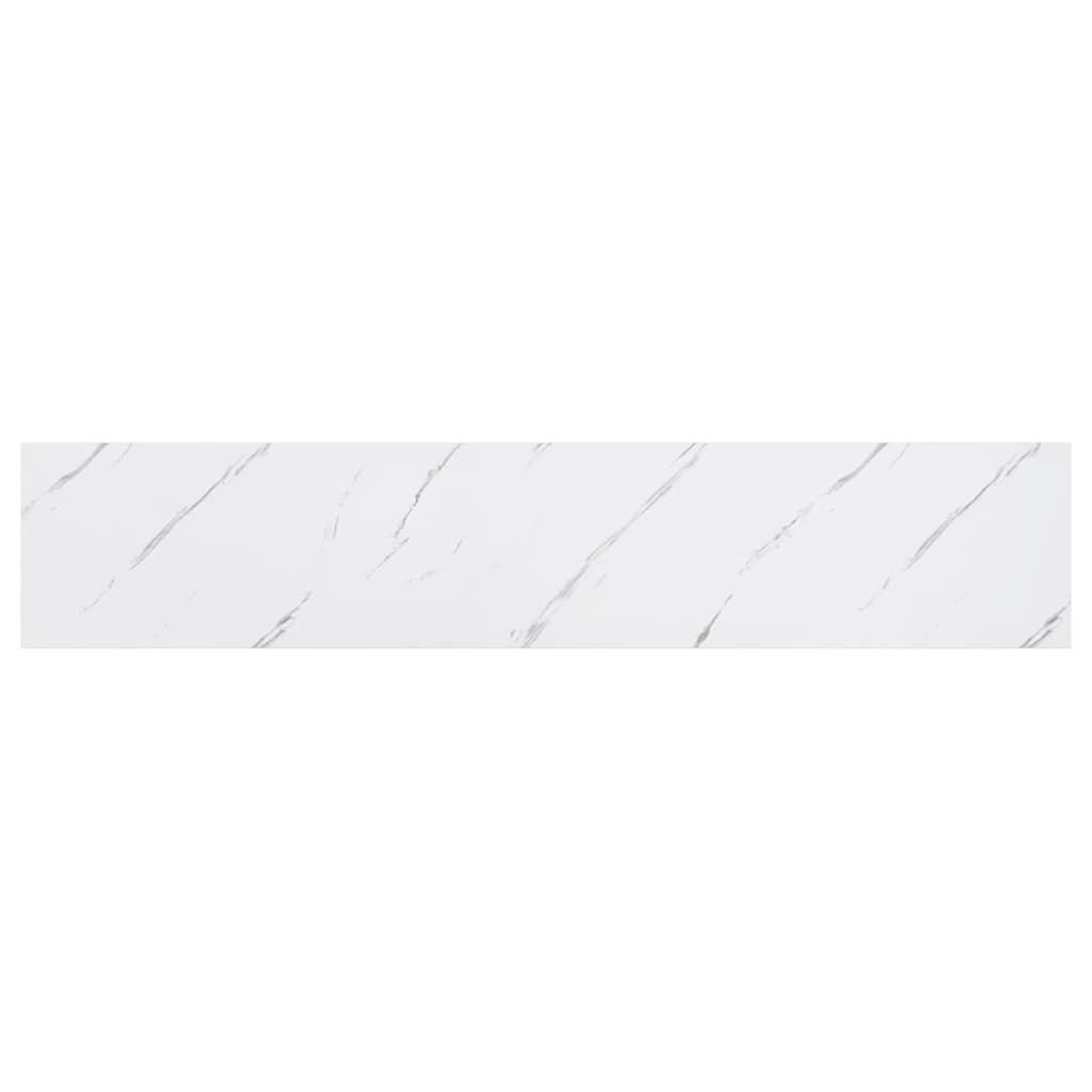 Scaffale da parete 4 pcs Marmo Bianco 120 x 23,5 x 4 cm