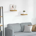 Scaffale da parete 2 pcs Beige 23 x 23,5 x 4 cm