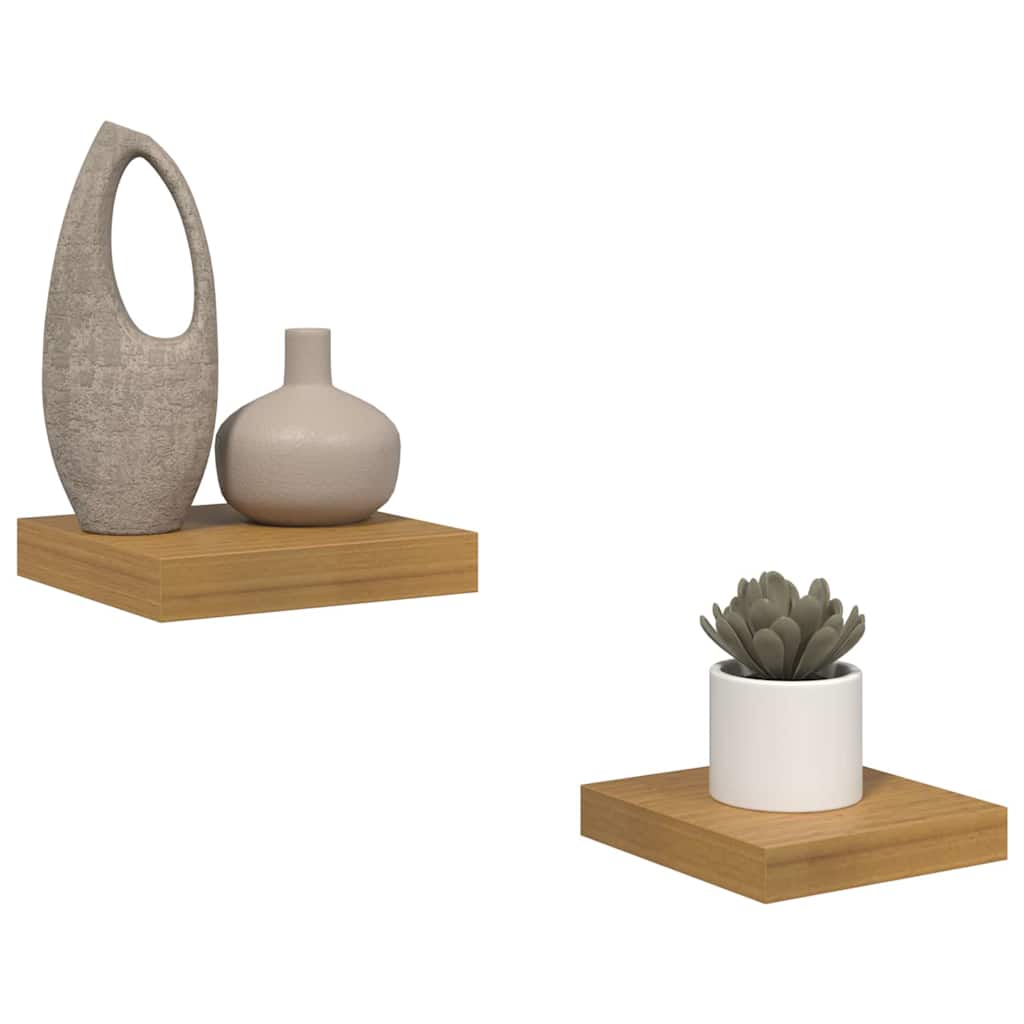 Scaffale da parete 2 pcs Beige 23 x 23,5 x 4 cm