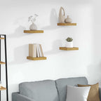 Scaffale da parete 4 pcs Beige 23 x 23,5 x 4 cm