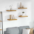 Scaffale da parete 4 pcs Beige 40 x 23,5 x 4 cm