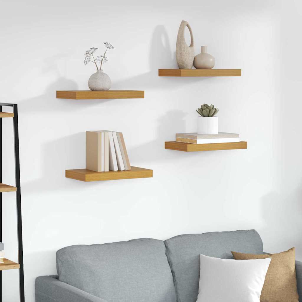 Scaffale da parete 4 pcs Beige 40 x 23,5 x 4 cm