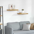 Scaffale da parete 2 pcs Beige 50 x 23 x 4 cm Legno multistrato
