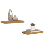 Scaffale da parete 2 pcs Beige 50 x 23 x 4 cm Legno multistrato