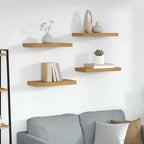 Scaffale da parete A parete 4 pcs Beige 50 x 23,5 x 4 cm
