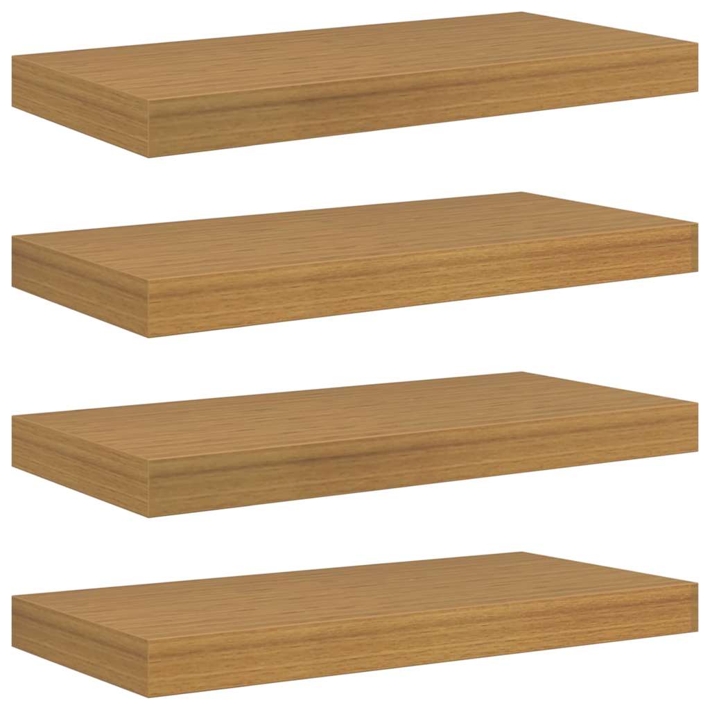 Scaffale da parete A parete 4 pcs Beige 50 x 23,5 x 4 cm