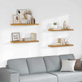 Scaffale da parete 4 pcs Beige 80 x 23,5 x 4 cm