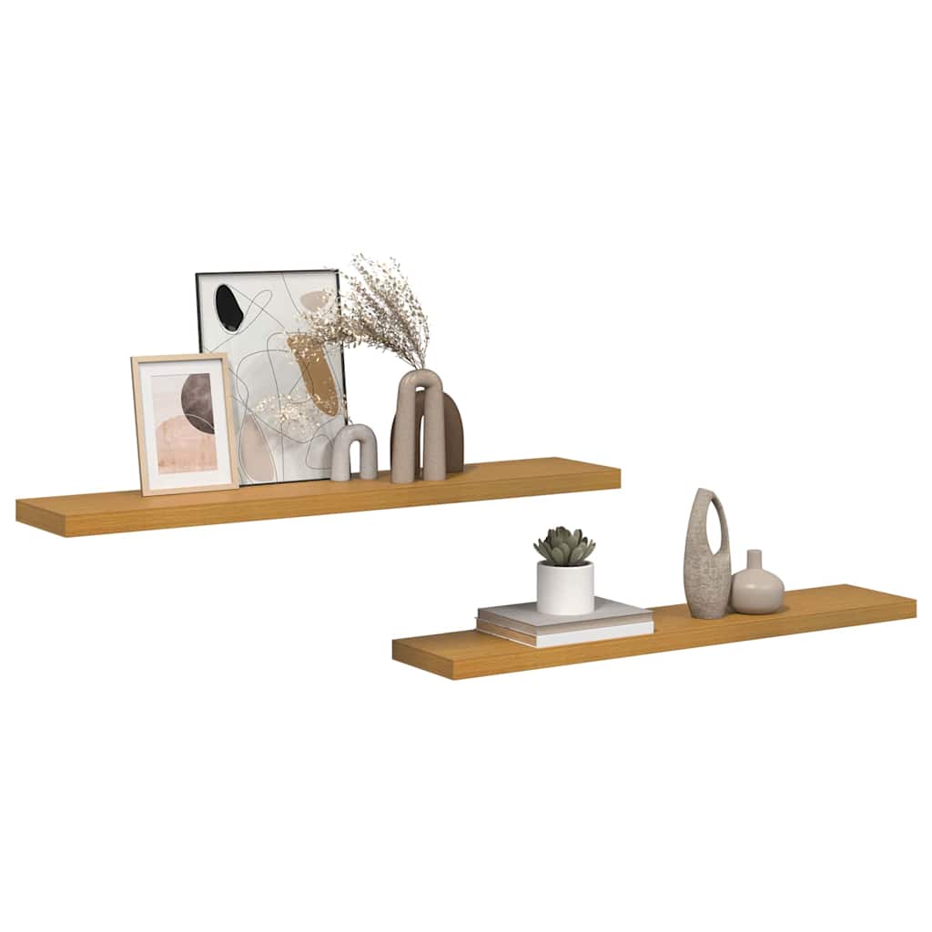 Scaffale da parete 2 pcs Beige 120 x 23,5 x 4 cm
