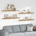 Scaffale da parete 4 pcs Beige 120 x 23,5 x 4 cm