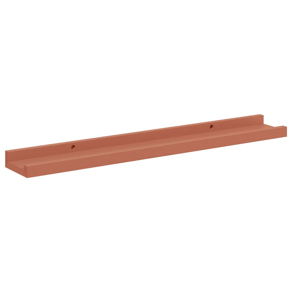 Scaffale da parete 2 pcs Rosso 60 x 9 x 3 cm Legno multistrato