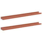 Scaffale da parete 2 pcs Rosso 80 x 9 x 3 cm Legno multistrato