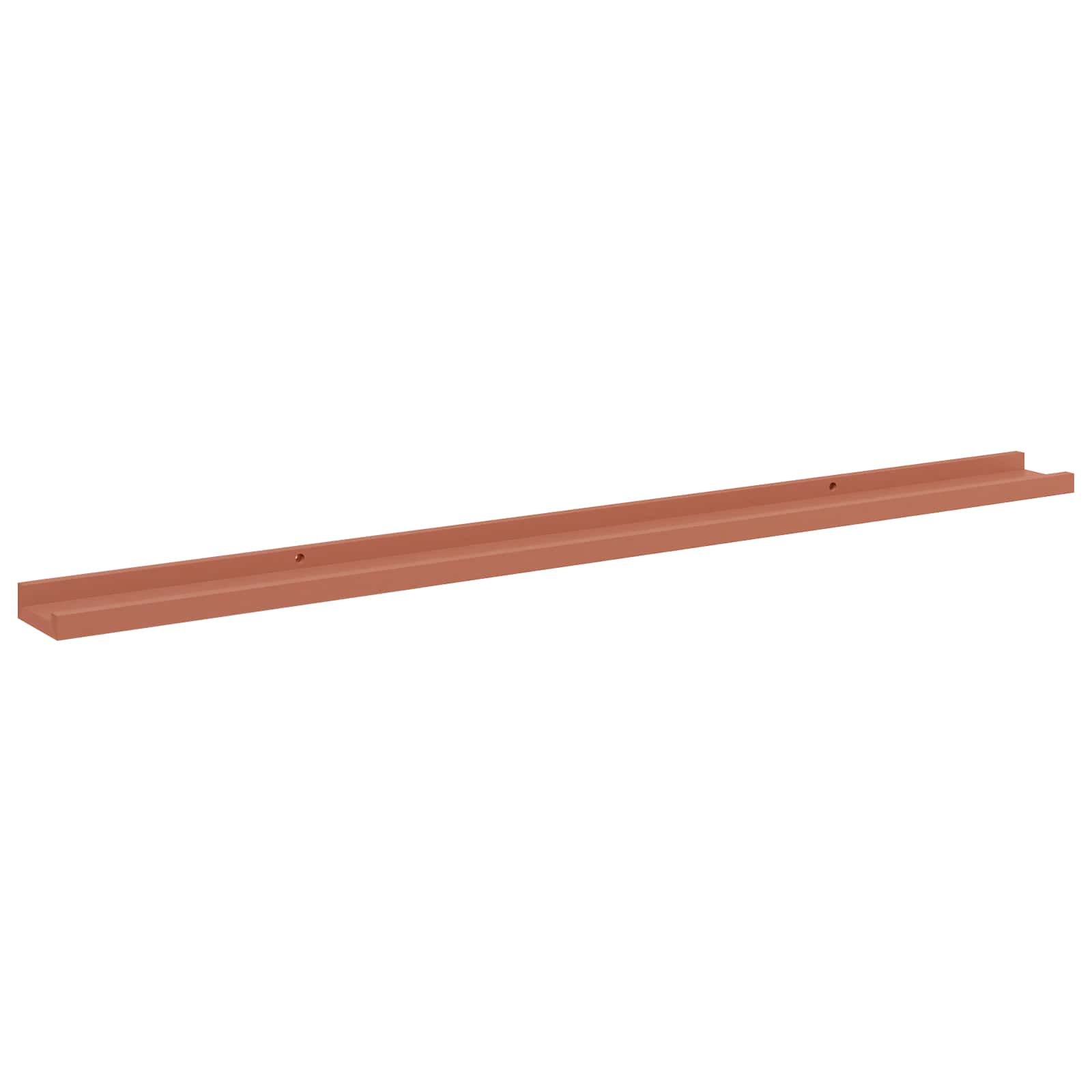 Scaffale da parete 2 pcs Rosso 115 x 9 x 3 cm Legno multistrato