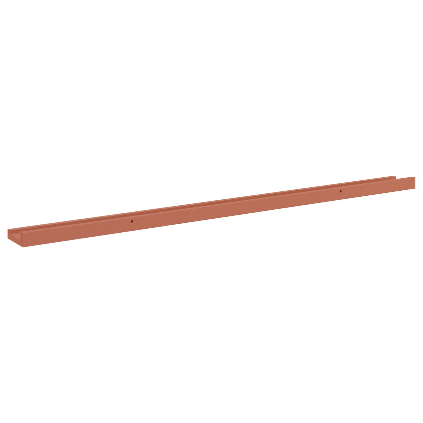 Scaffale da parete 2 pcs Rosso 115 x 9 x 3 cm Legno multistrato