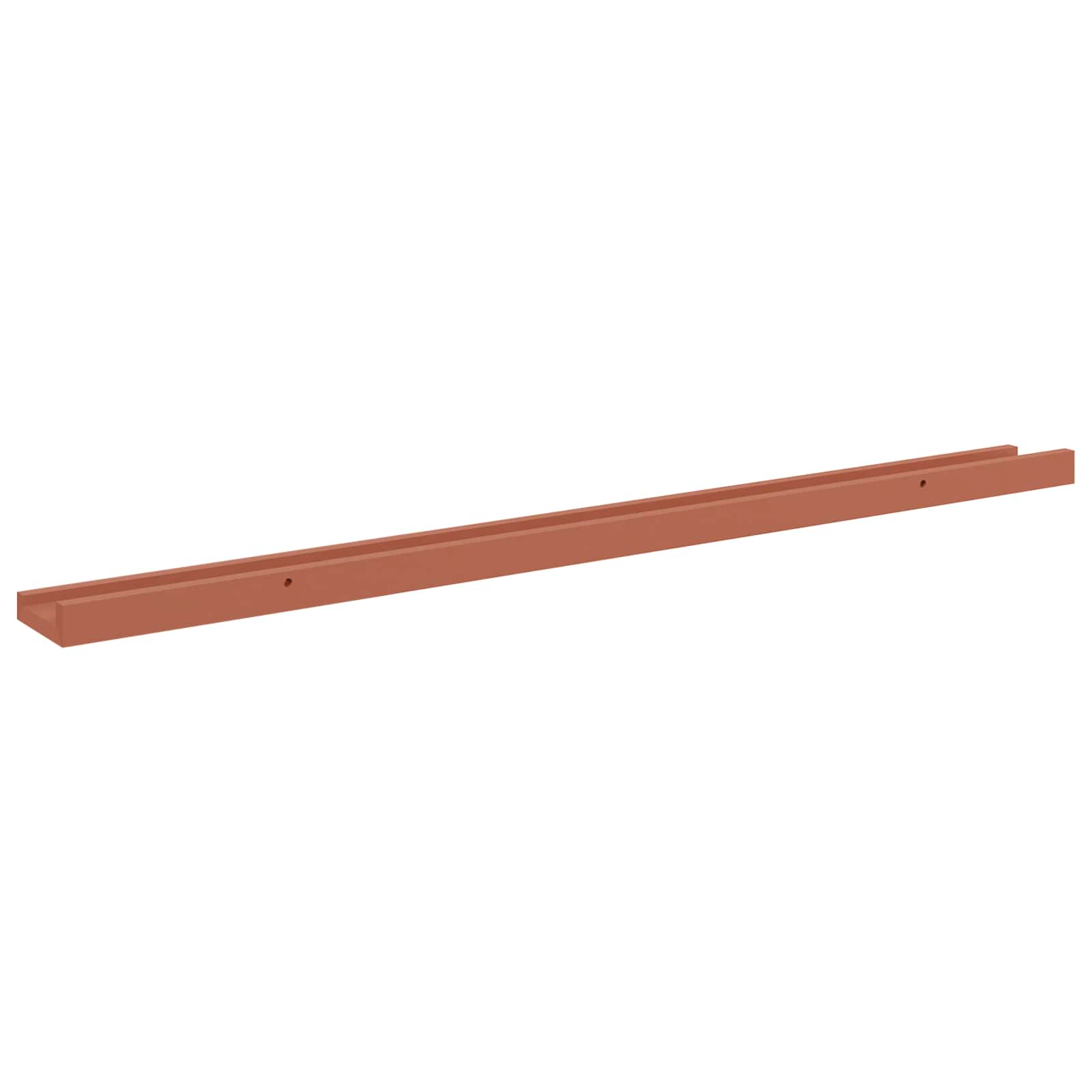 Scaffale da parete 4 pcs Rosso 100 x 9 x 3 cm Legno multistrato