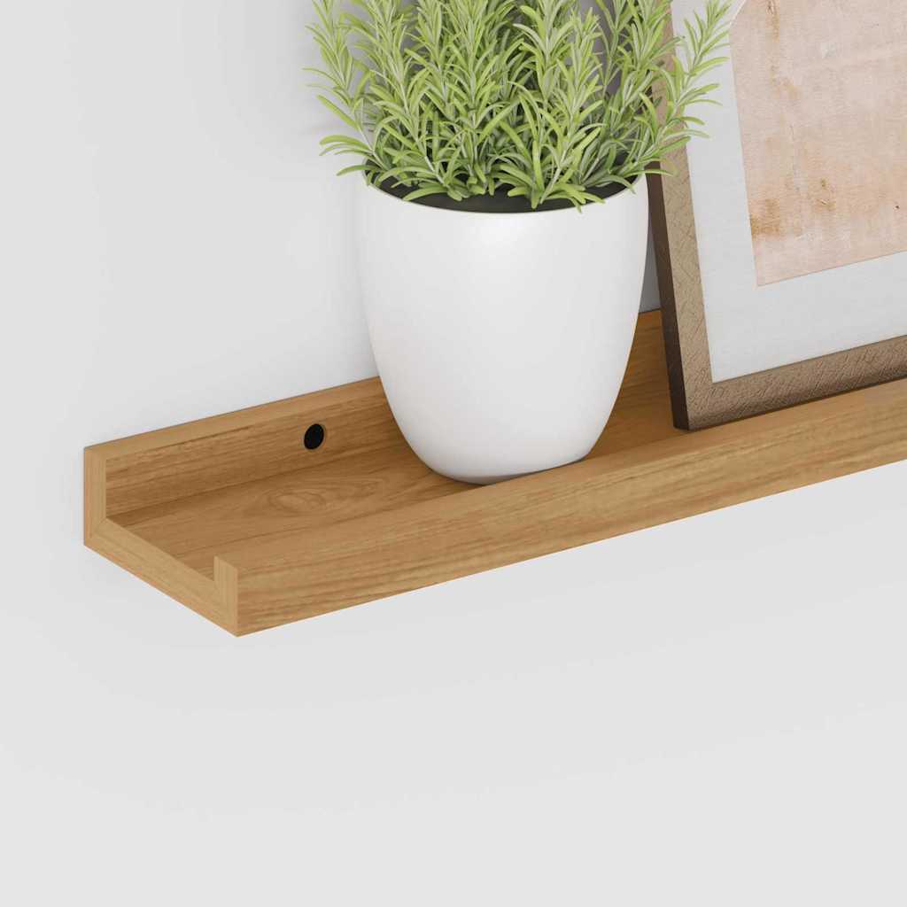 Scaffale da parete con lo scaffale 2 pcs Marrone 40 x 9 x 3 cm