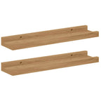 Scaffale da parete con lo scaffale 2 pcs Marrone 40 x 9 x 3 cm