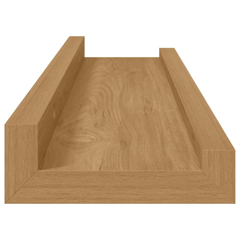Scaffale da parete con lo scaffale 2 pcs Marrone 40 x 9 x 3 cm