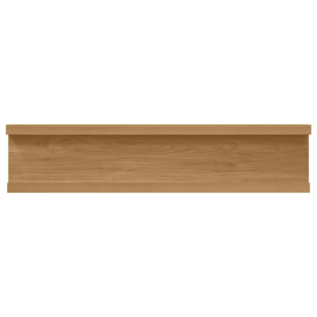 Scaffale da parete con lo scaffale 2 pcs Marrone 40 x 9 x 3 cm