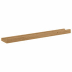 Scaffale da parete con lo scaffale 2 pcs Marrone 60 x 9 x 3 cm