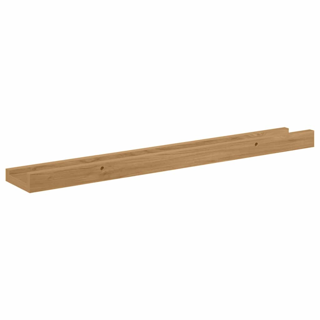 Scaffale da parete con lo scaffale 2 pcs Marrone 60 x 9 x 3 cm