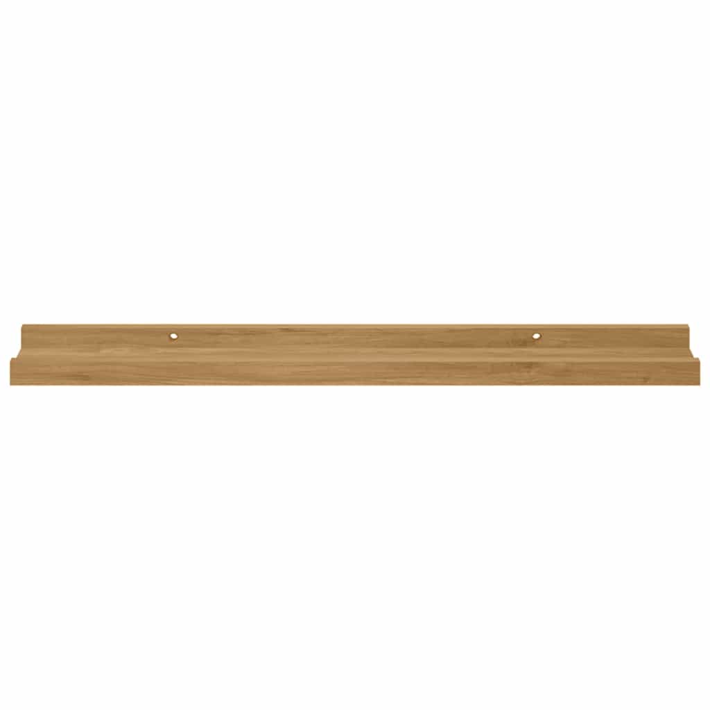 Scaffale da parete con lo scaffale 2 pcs Marrone 60 x 9 x 3 cm